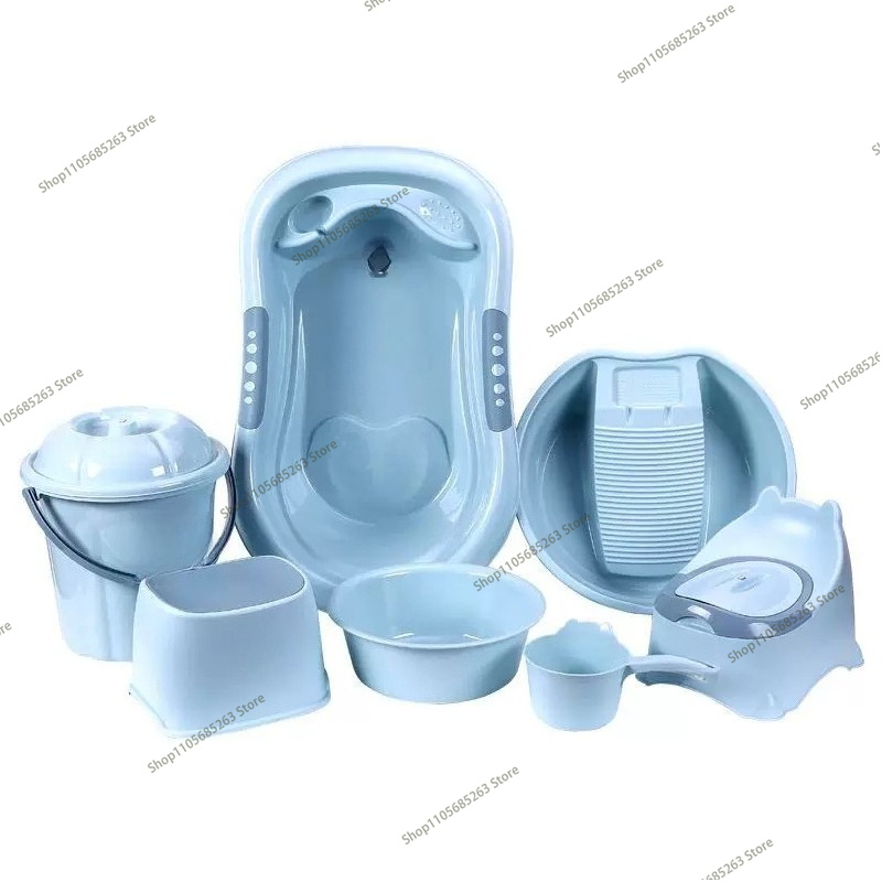 Baby Products For Bathing - Baby Bathtub Set Upgraded Plastic Bath