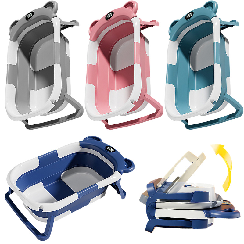 Baby Products For Bathing - Folding Bathtub for Baby Bath Temperature