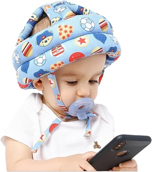 Baby Walker Activity - Baby Walker Anti-Fall Hat, Adjustable Crawling