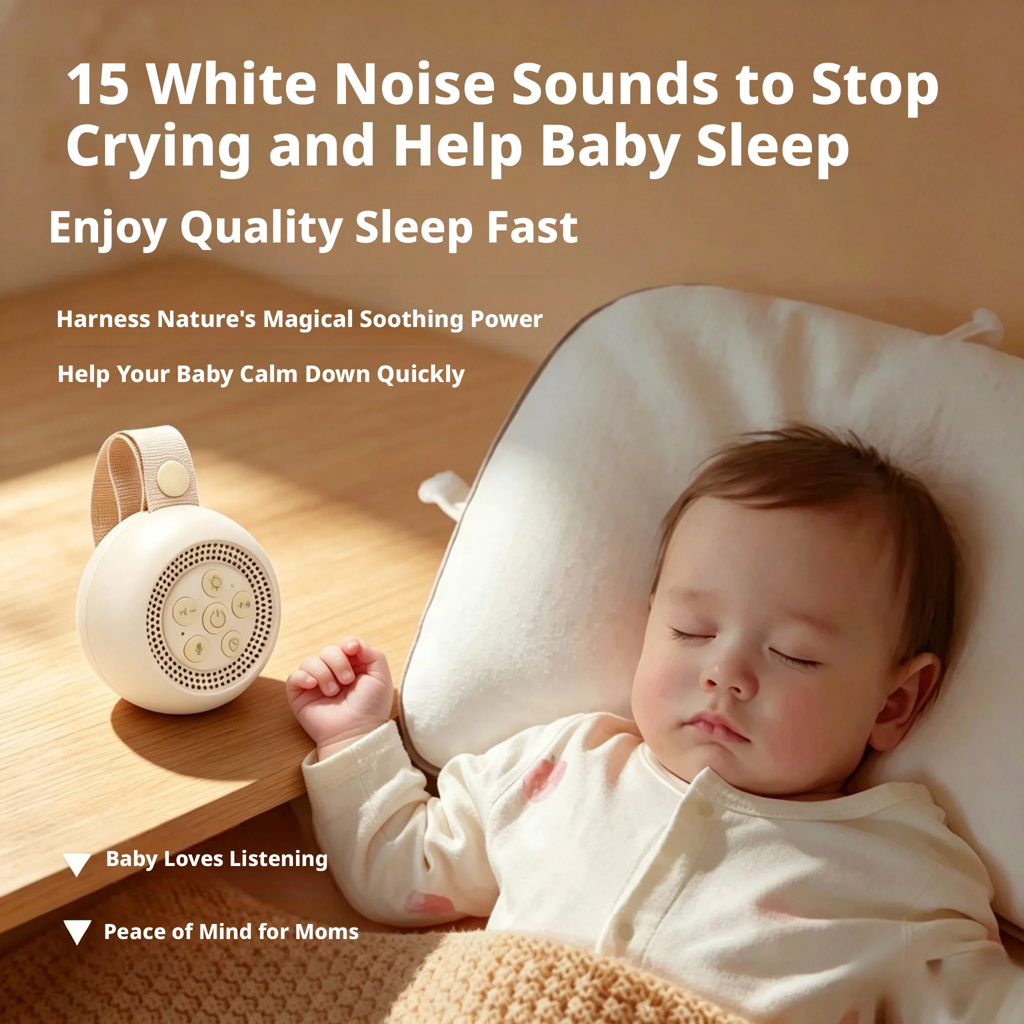 White Noise Machine Baby - Baby Sleep White Noise Machine Rechargeable