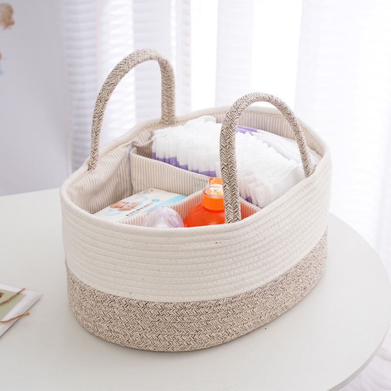 Zwitsal Baby Products - Foldable Diaper Caddy Organize Cotton Rope