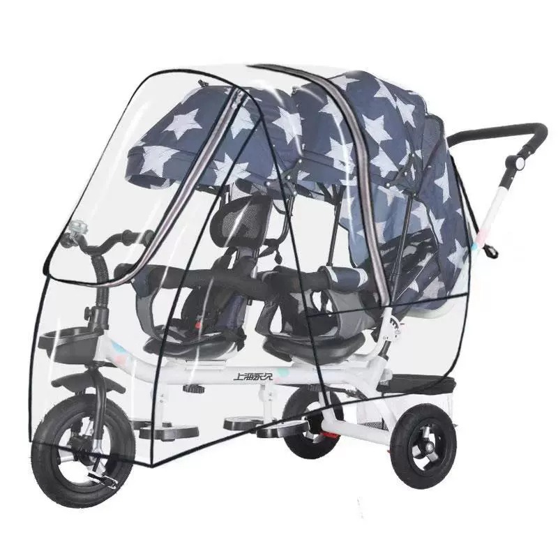 Double Seat Twin Stroller Rain - Stroller Rain Cover ulasan dan harga