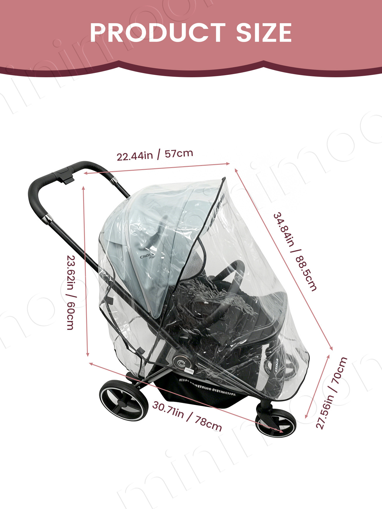 Universal Waterproof Stroller  - Stroller Rain Cover ulasan dan harga