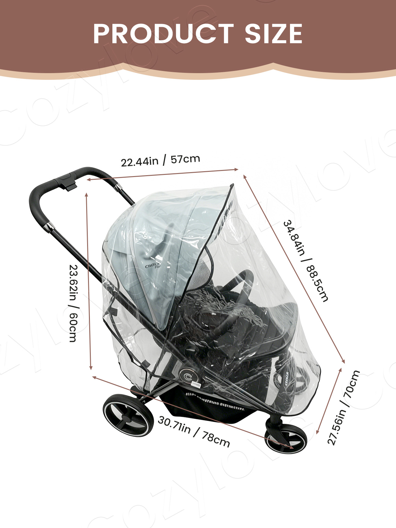 Universal Stroller Rain Cover  - Stroller Rain Cover ulasan dan harga