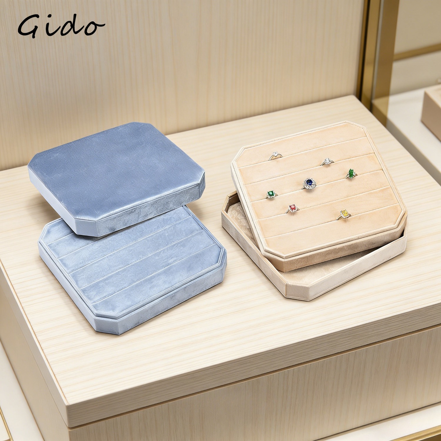 Velvet Ring Earring Organizer  - Baby Products Storage Box ulasan dan harga