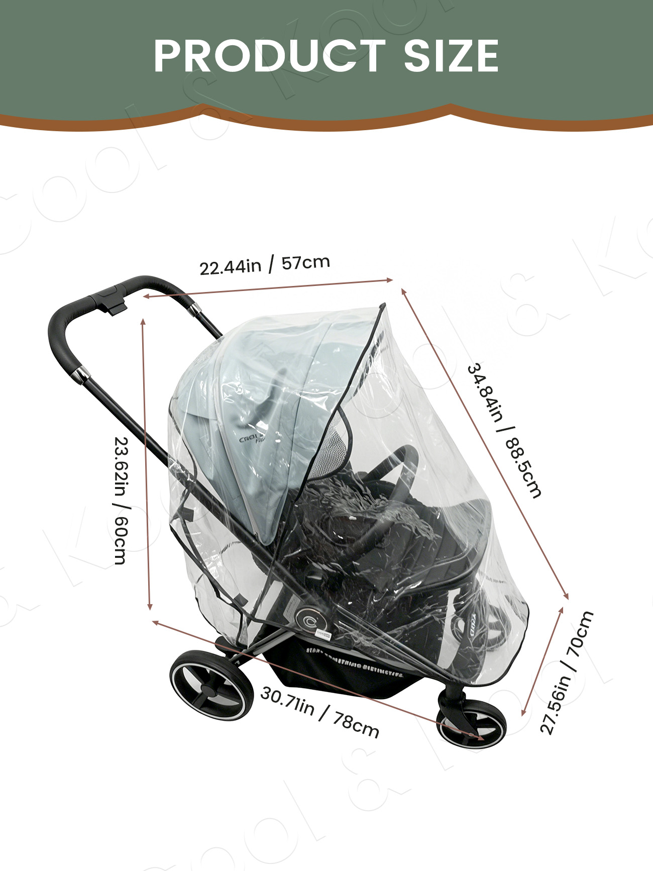 Universal Waterproof & Windpro - Stroller Rain Cover ulasan dan harga