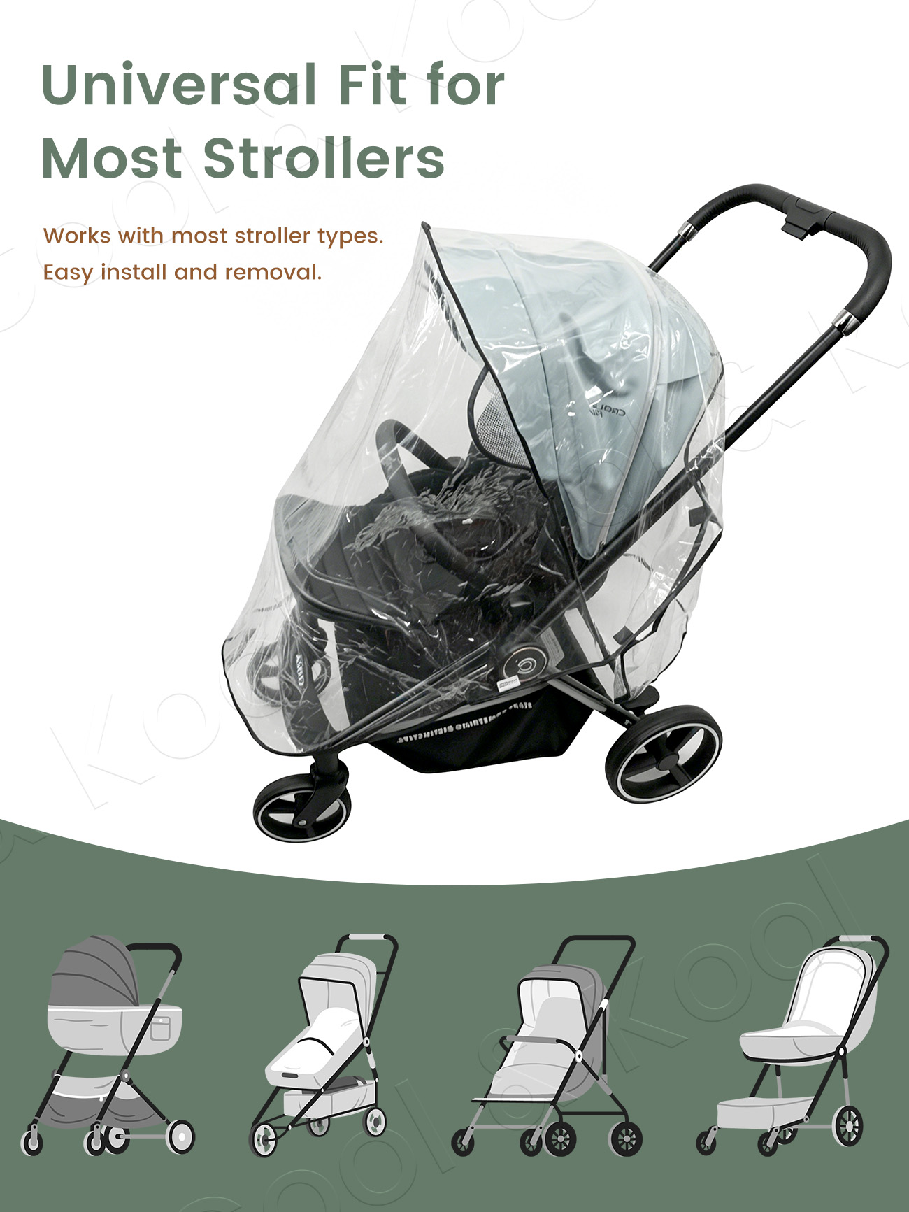 Universal Waterproof & Windpro - Stroller Rain Cover ulasan dan harga