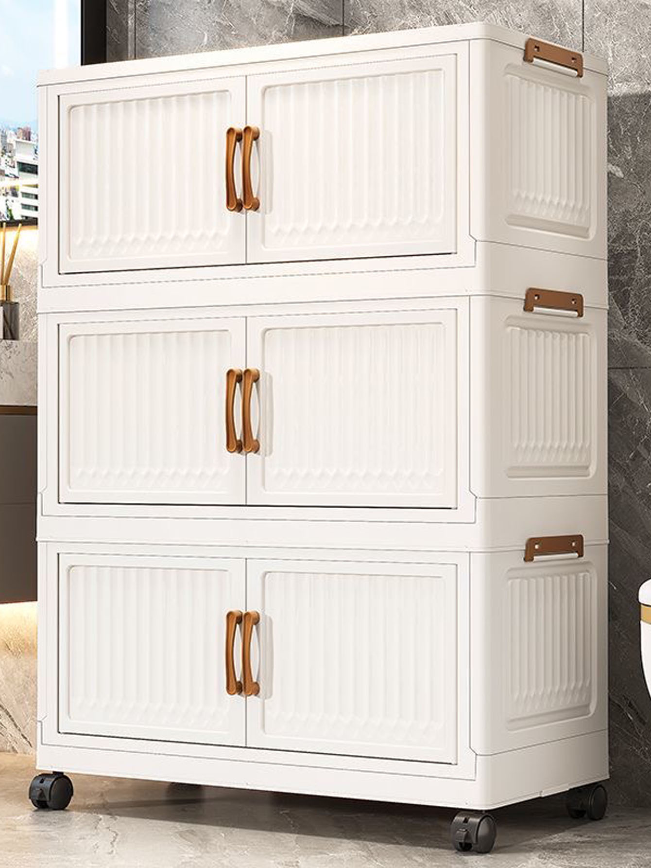 Foldable No-Install Multi-Laye - Baby Products Storage Box ulasan dan harga