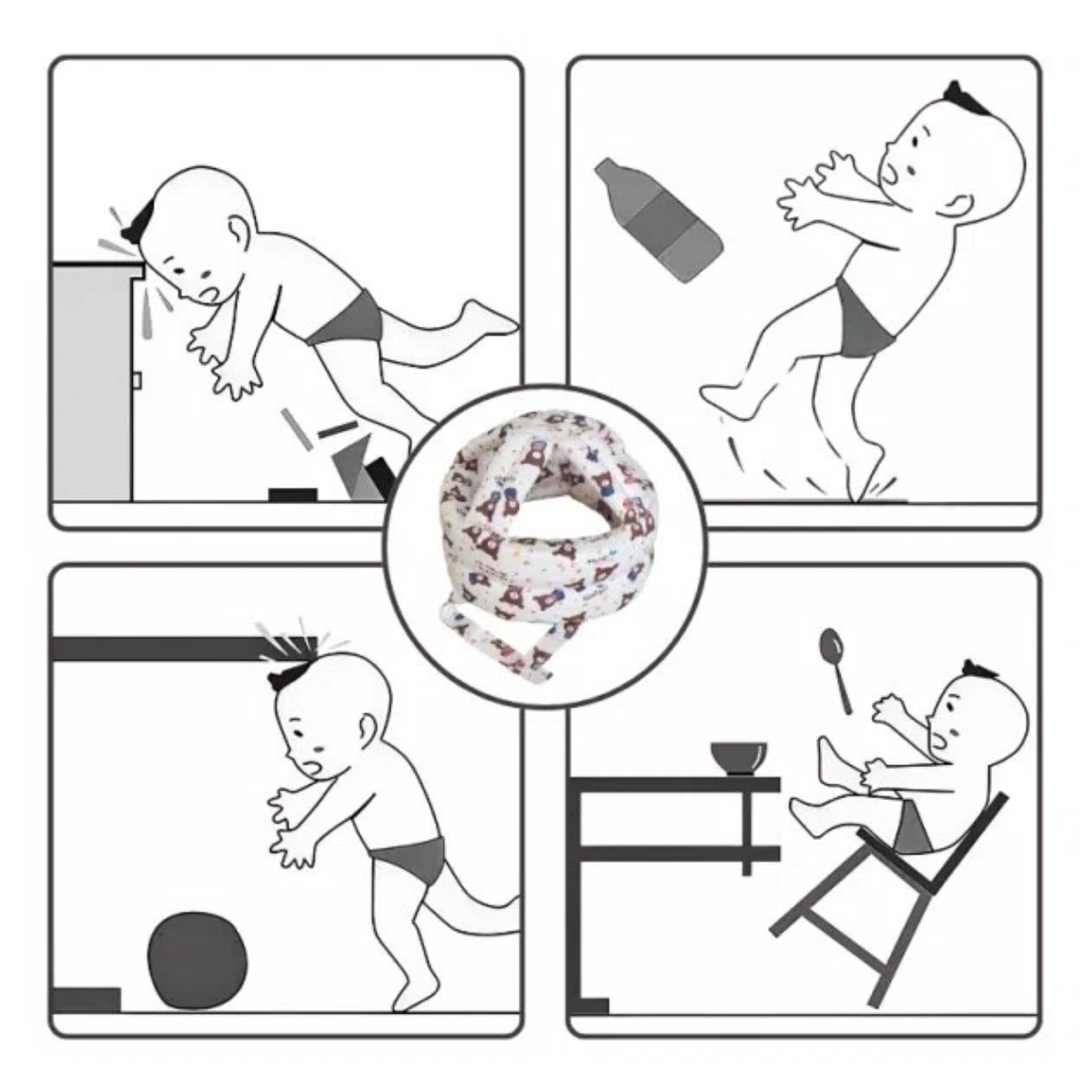 Baby Walker Anti-Fall Hat, Adj - Baby Walker Activity ulasan dan harga