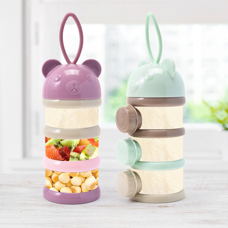 3/4 Layers Bear Baby Milk Powd - Baby Products Storage Box ulasan dan harga