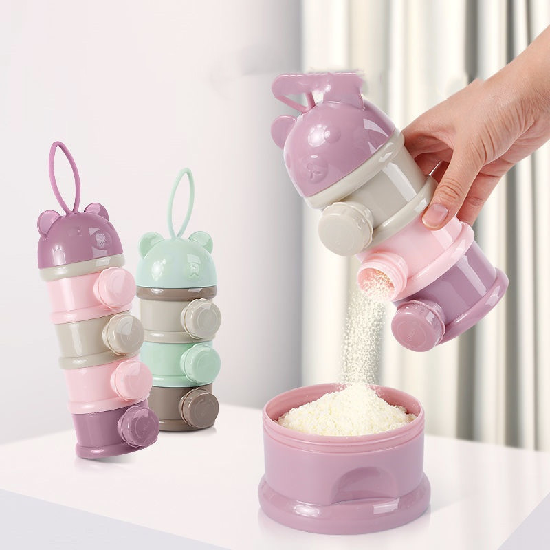 3/4 Layers Bear Baby Milk Powd - Baby Products Storage Box ulasan dan harga